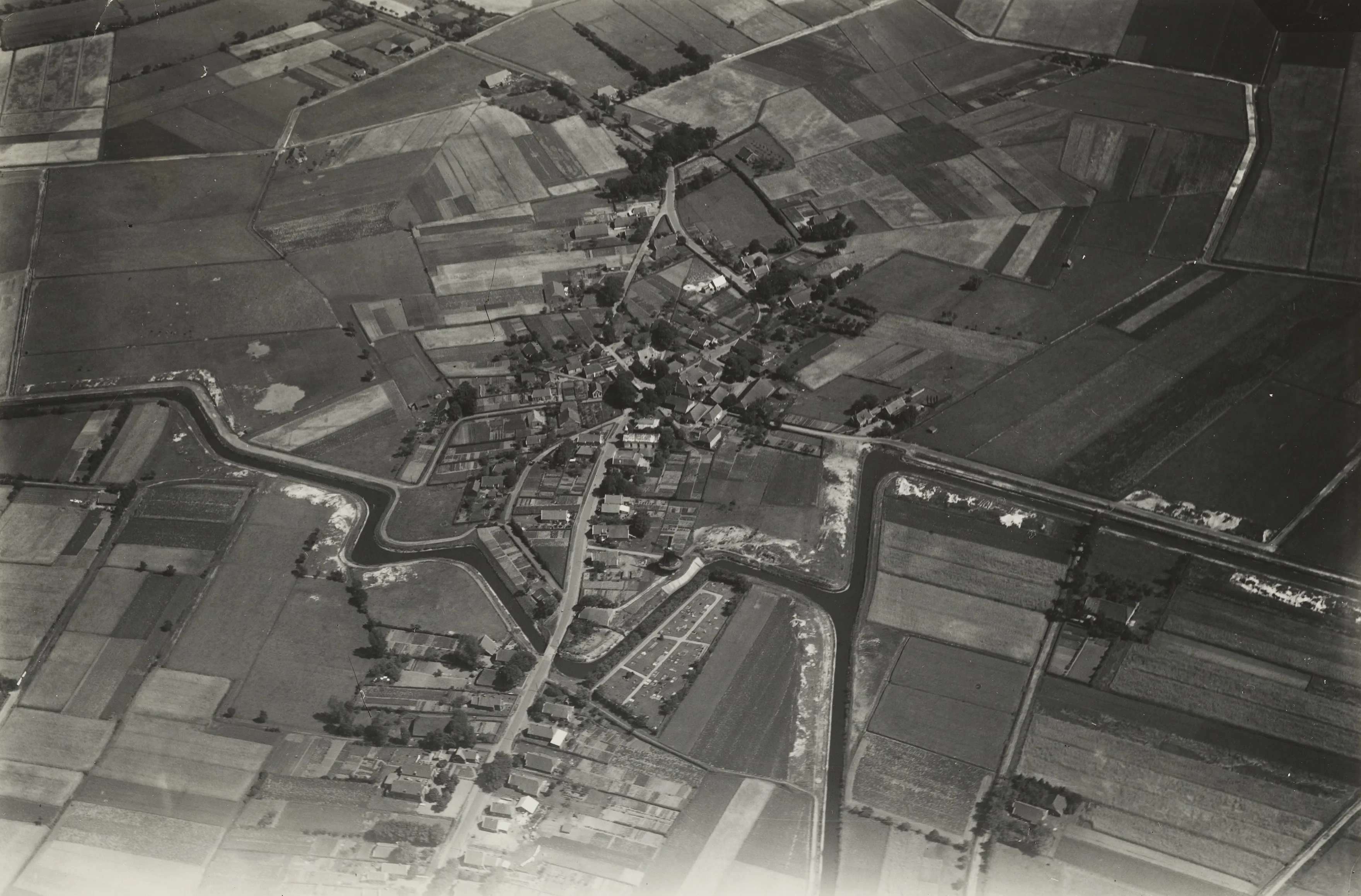 Bourtange star fort, Groningen, Netherlands — aerial photograph